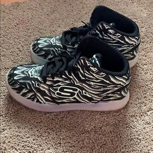 Boys Skechers hightop light up shoes